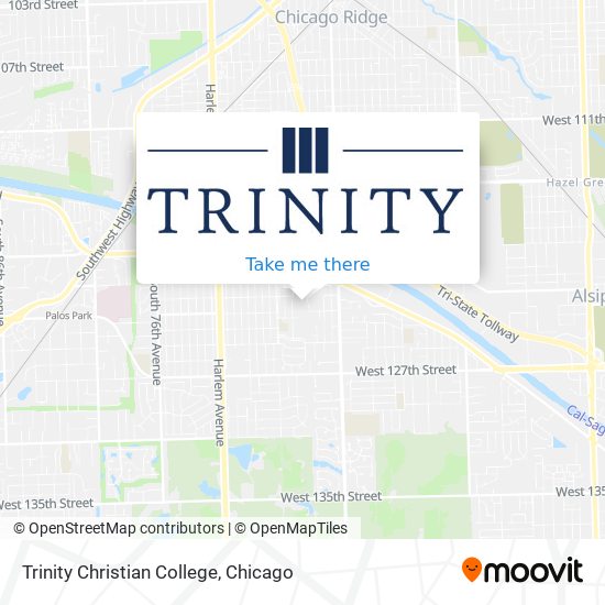 Trinity Christian College map