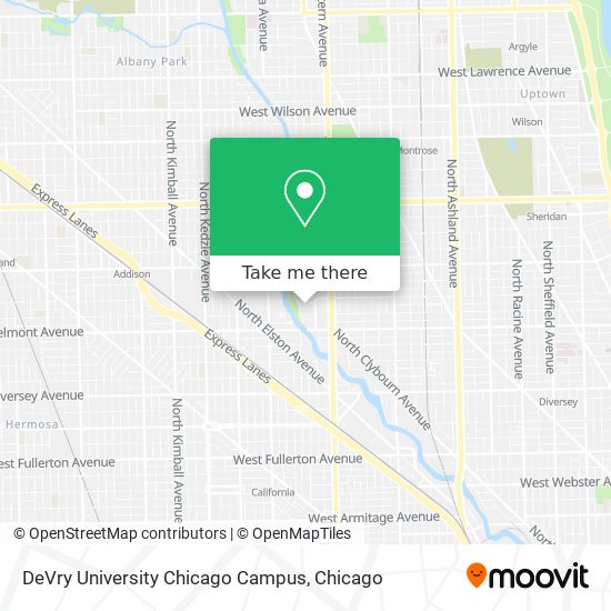 Mapa de DeVry University Chicago Campus
