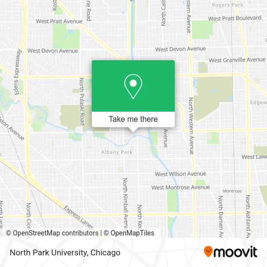 North Park University map