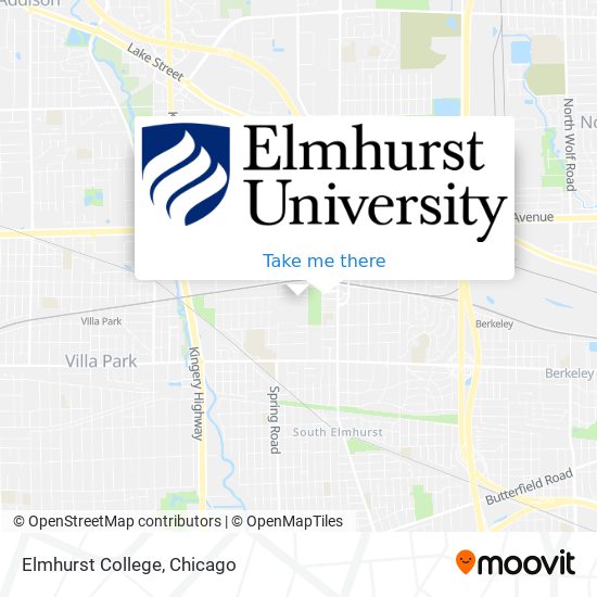 Mapa de Elmhurst College