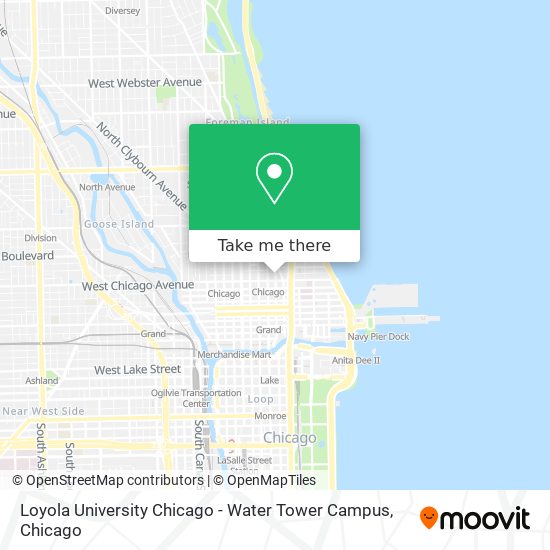 Mapa de Loyola University Chicago - Water Tower Campus
