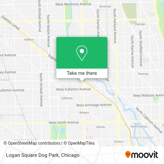 Logan Square Dog Park map