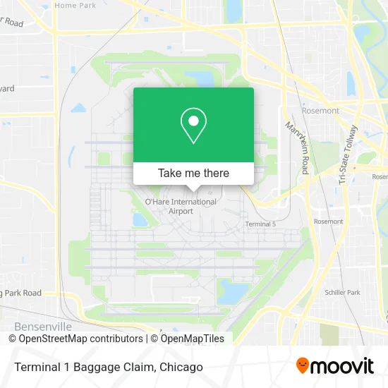 Mapa de Terminal 1 Baggage Claim
