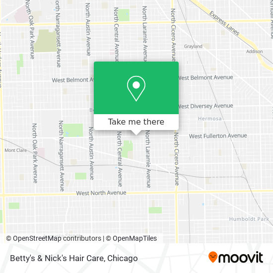 Betty's & Nick's Hair Care map