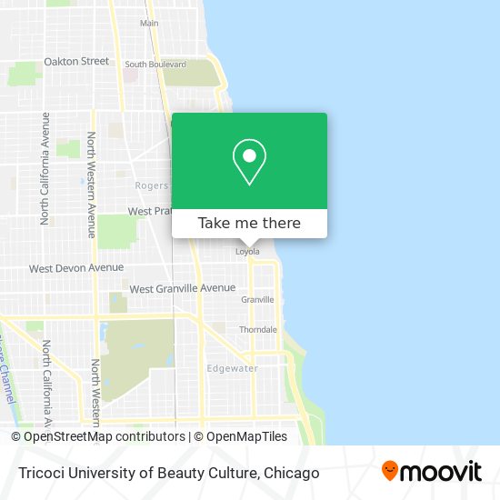 Tricoci University of Beauty Culture map