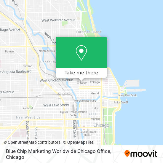 Blue Chip Marketing Worldwide Chicago Office map