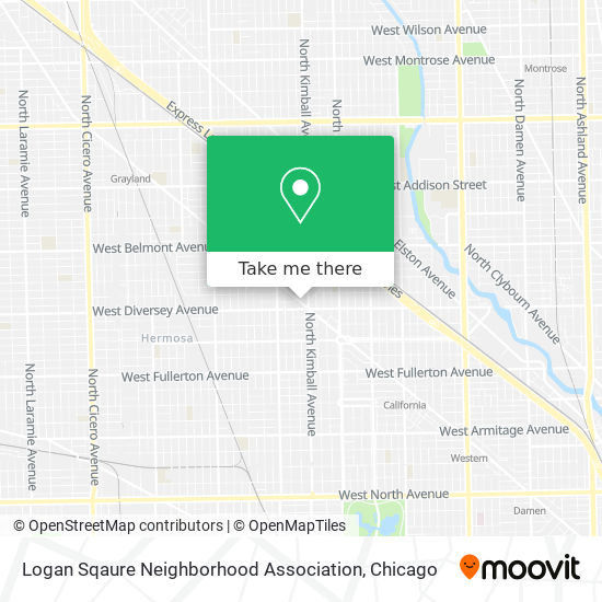 Logan Sqaure Neighborhood Association map