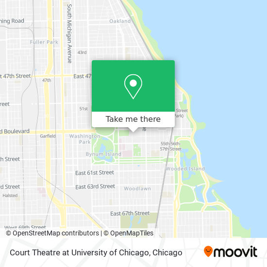 Mapa de Court Theatre at University of Chicago