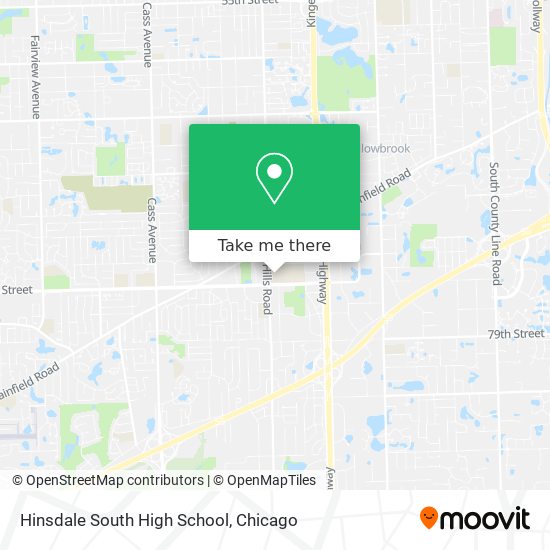 Hinsdale South High School map