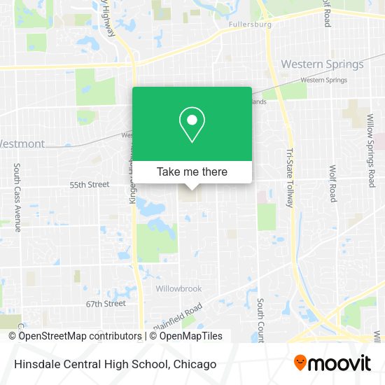 Hinsdale Central High School map