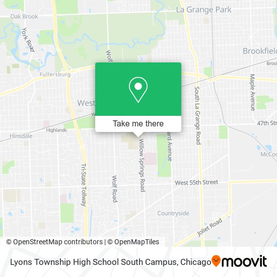 Lyons Township High School South Campus map