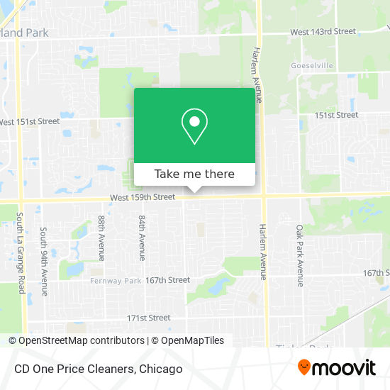 CD One Price Cleaners map