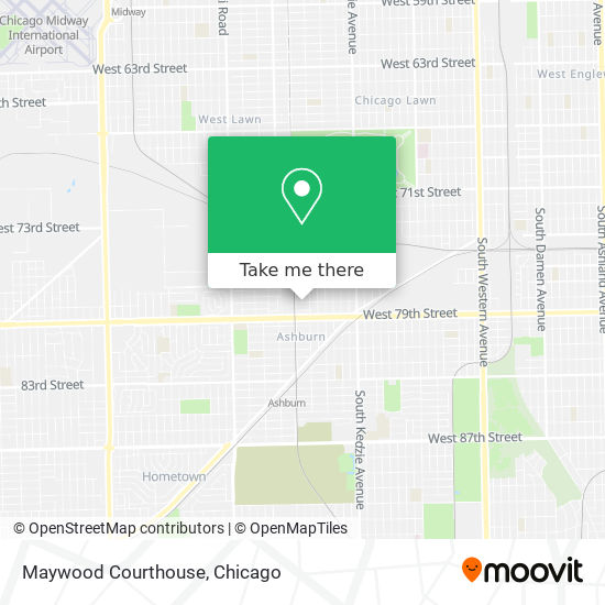 Maywood Courthouse map