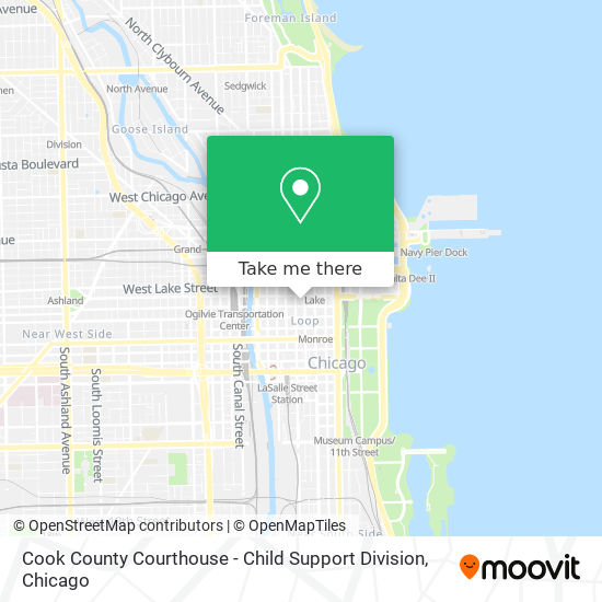 Cook County Courthouse - Child Support Division map