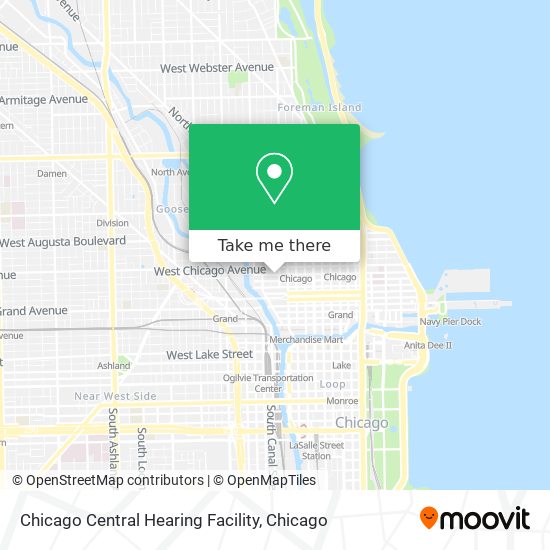 Chicago Central Hearing Facility map