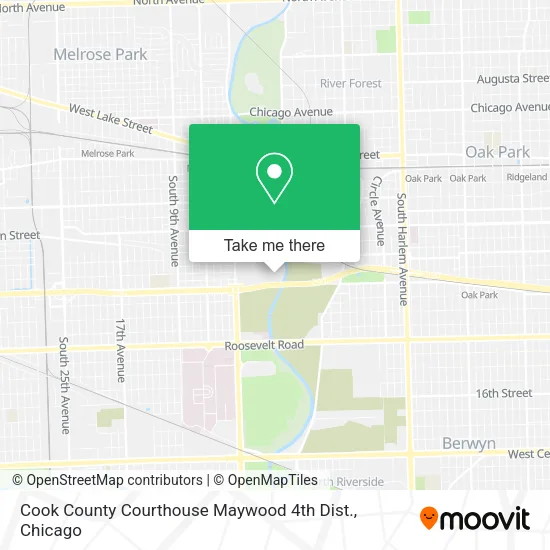 Mapa de Cook County Courthouse Maywood 4th Dist.
