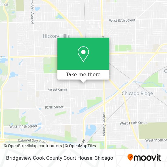 Bridgeview Cook County Court House map