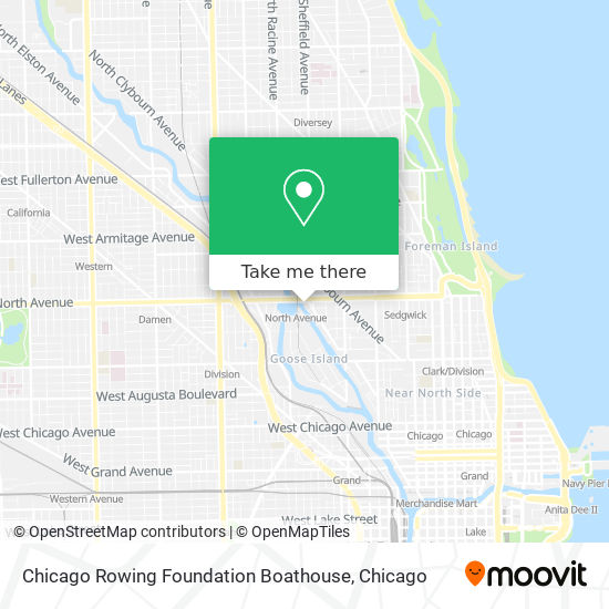 Chicago Rowing Foundation Boathouse map