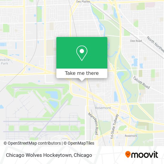 Chicago Wolves Hockeytown map