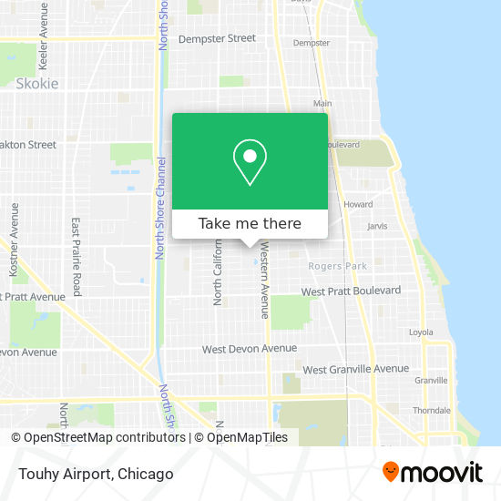 Touhy Airport map