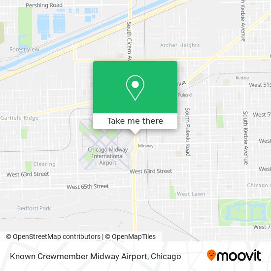 Known Crewmember Midway Airport map