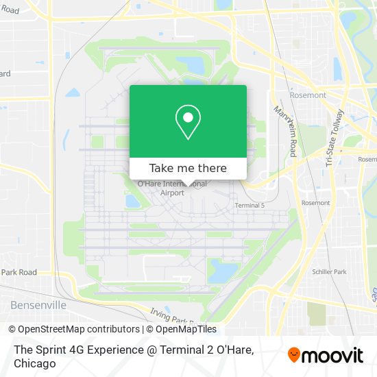 Mapa de The Sprint 4G Experience @ Terminal 2 O'Hare