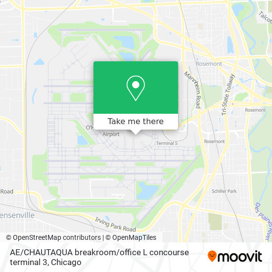 Mapa de AE / CHAUTAQUA breakroom / office L concourse terminal 3
