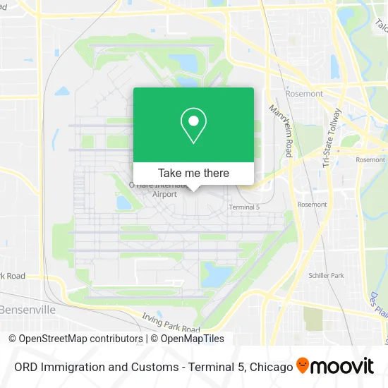Mapa de ORD Immigration and Customs - Terminal 5