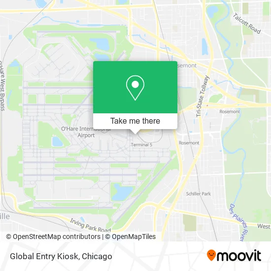 Global Entry Kiosk map