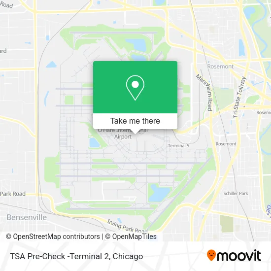 Mapa de TSA Pre-Check -Terminal 2