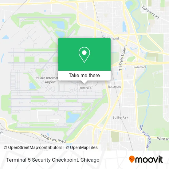 Mapa de Terminal 5 Security Checkpoint