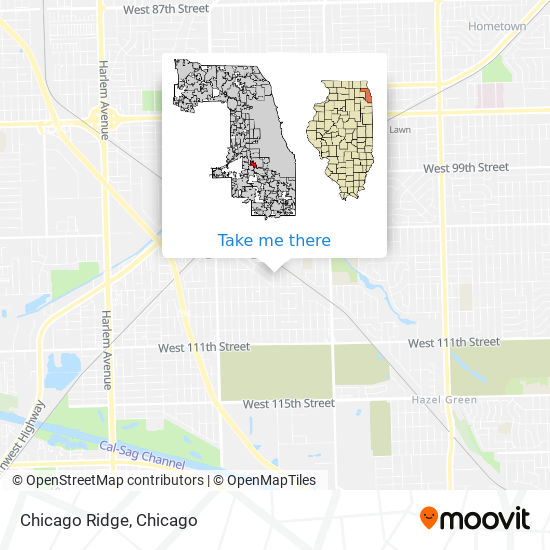 Mapa de Chicago Ridge