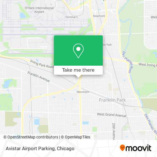 Avistar Airport Parking map