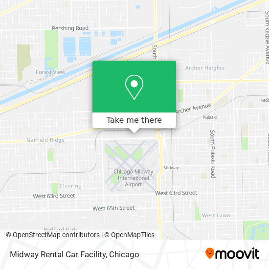 Midway Rental Car Facility map