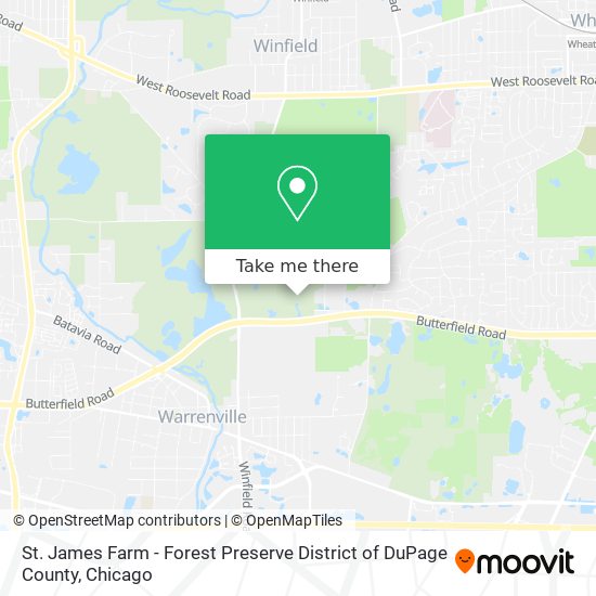 St. James Farm - Forest Preserve District of DuPage County map