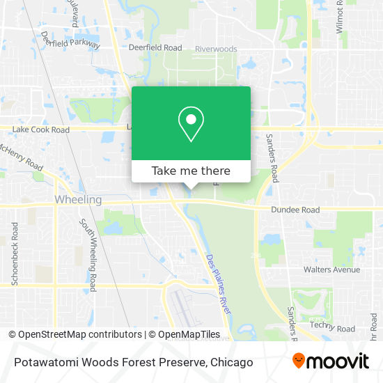 Mapa de Potawatomi Woods Forest Preserve