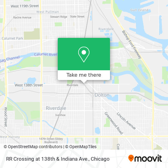 RR Crossing at 138th & Indiana Ave. map