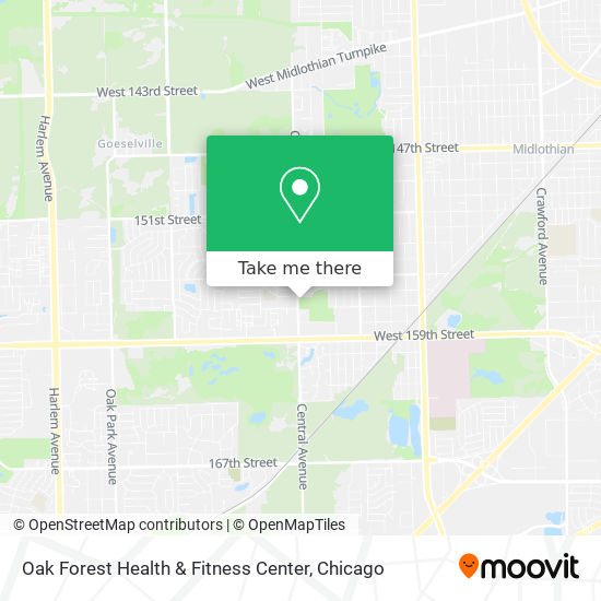 Oak Forest Health & Fitness Center map