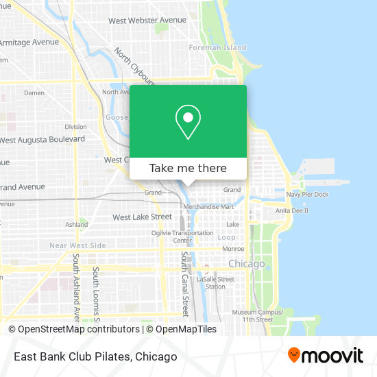 East Bank Club Pilates map