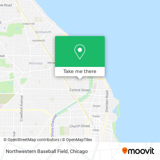 Mapa de Northwestern Baseball Field
