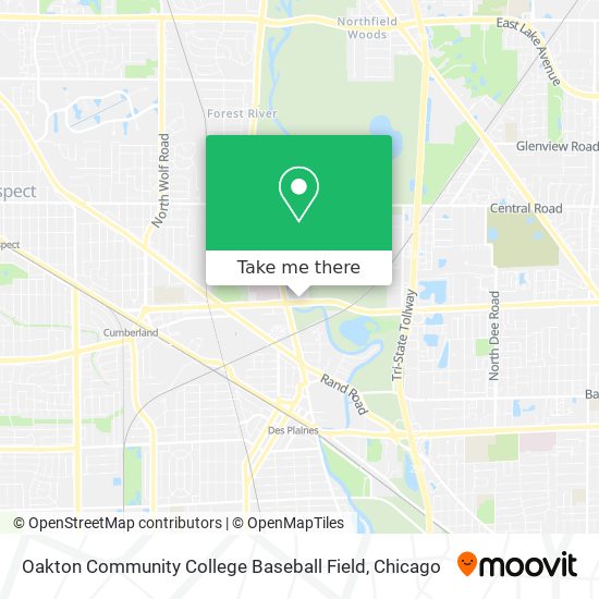 Oakton Community College Baseball Field map