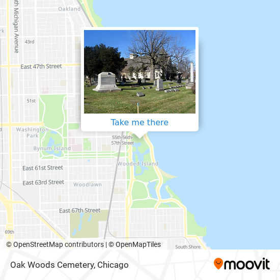 Oak Woods Cemetery map