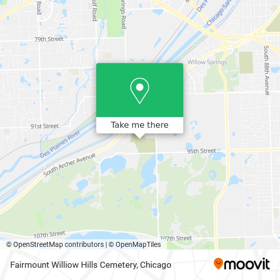 Fairmount Williow Hills Cemetery map