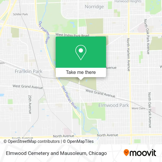 Elmwood Cemetery and Mausoleum map