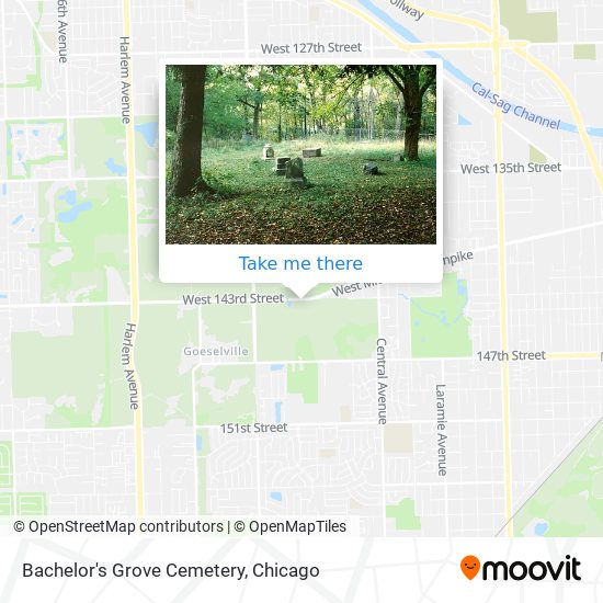 Bachelor's Grove Cemetery map