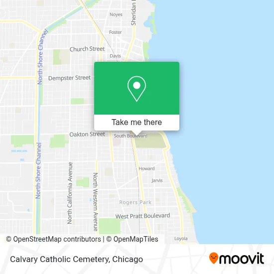 Calvary Catholic Cemetery map