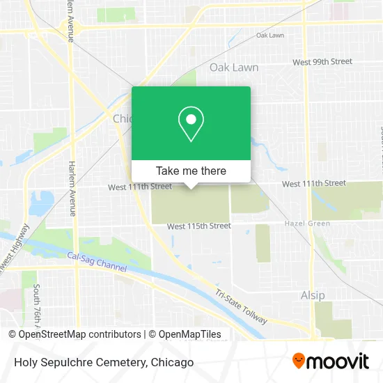 Holy Sepulchre Cemetery map