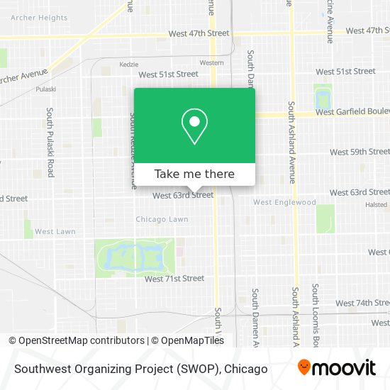 Mapa de Southwest Organizing Project (SWOP)
