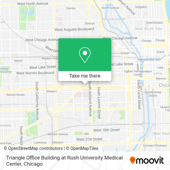 Triangle Office Building at Rush University Medical Center map