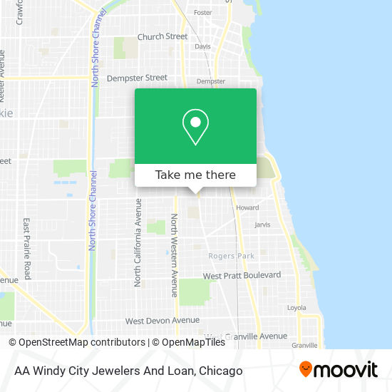 AA Windy City Jewelers And Loan map